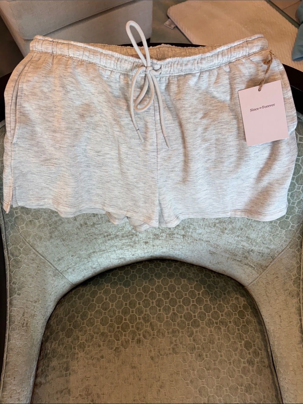 Since Forever Light Gray Athletic Lounge Shorts XL NWT